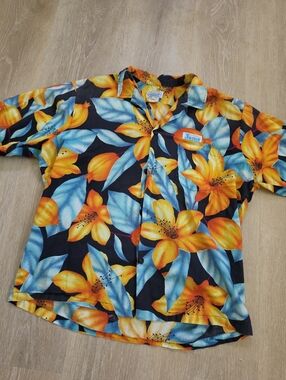 Surf line Hawaii Jams Floral Button Up Beach Shirt Size XL